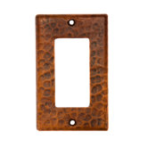 Copper Single Ground Fault / Rocker GFI Switchplate Cover in Oil Rubbed Bronze