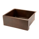 25" Hammered Copper Single Basin Farmhouse Kitchen Sink