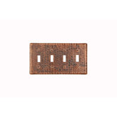 Copper Switchplate Quadruple Toggle Switch Cover