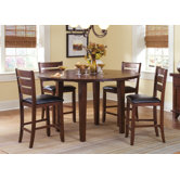 Chili Pepper Lazy Susan Pub Table in Cayenne Cherry
