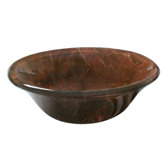 Reddish Brown Round Basin