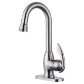 Deck Mount  Bar Faucet with Base Plate and Single Handle