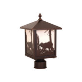 Yellowstone Outdoor Post Lantern in Burnished Bronze