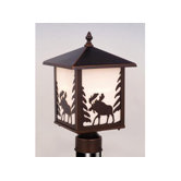 Yellowstone Outdoor Post Lantern in Burnished Bronze