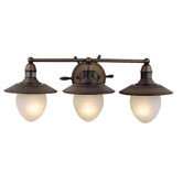 Nautical Vanity Light in Antique Red Copper