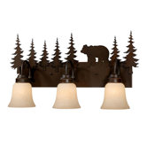 Bozeman Three Light Vanity Light in Burnished Bronze