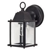 Cube Wall Lantern in Textured Black