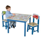 Moving All Around Kids 3 Piece Table and Chair Set