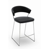 New York Leather Barstool