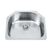 Single Bowl D shaped Stainless Steel Undermount Kitchen Sink