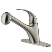 One Handle Single Hole Kitchen Faucet with Deck Plate