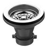 Solid Brass Kitchen Sink Strainer in Chrome