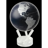 4.5" Blue and Silver Metallic Globe