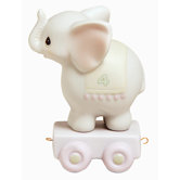 "Birthday Train May Your Birthday Be Gigantic" Elephant Figurine