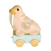 "Birthday Train It's Your Birthday Live It Up Large" Walrus Figurine