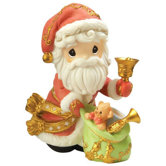 "May Your Christmas Ring with Joy" Annual Santa Figurine