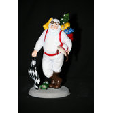 "Santa's Speedway" Racing Santa Figurine