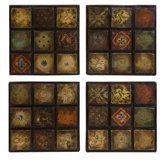 Barberry Handpainted Ceramic Wall Tiles (Set of Four)
