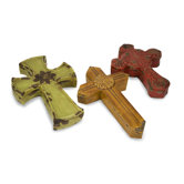 Sonora Ceramic Cross Box in Rustic (Set of 3)