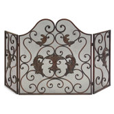 3 Panel Iron Fireplace Screen