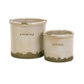 Parsley Herb Pots - Set of 2