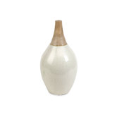 Portia Ceramic/Wood Vase