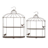 Open Cage Shelves (Set of 2)