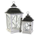 Newman Iron and Glass Lantern (Set of 2)