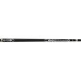 Black Background with White and Silver Cue