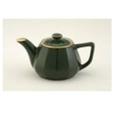 Apilco Teapot in Green/Gold