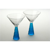 Artland Prescott Martini Glass in Blue (Set of 2)