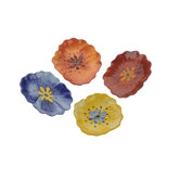 Laurie Gates Floral Canape Plates (Set of 4)