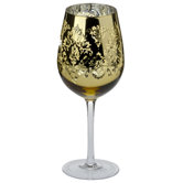 Artland Brocade Goblet Bell Glass in Gold (Set of 2)
