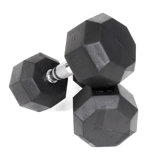 40 lbs  Rubber Encased Octagonal Dumbbells