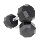 85 lbs Rubber Encased Octagonal Dumbbells