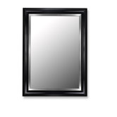 Mirror in Glossy Black Petite with Stainless Liner