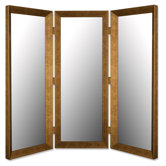 Room Divider Mirror in Coco Walnut