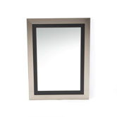 Manhattan Mirror in Silver and Black