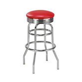 Steel Double Ring 26" Retro Backless Metal Swivel Counter Stool
