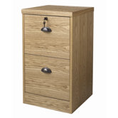 2 Drawer Wood File Cabinet, Letter