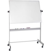 48" x 60" Thermal-Fused Melamine Deluxe Reversible Whiteboard in Aluminum