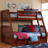 Weston Twin over Full Bunk Bed with Built-In Ladder and Storage