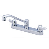 Double Handle Centerset Kitchen Faucet with 8" Centers