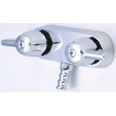 Leg Double Handle Deck Mount Tub Only Faucet Trim 3.38" Centers