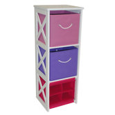 X-Frame Storage with 2 Bins and 4-Slot Cubby