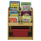 One Sided Book Storage with Reading Sectional