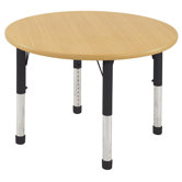36" Round Laminate Preschool Table in Maple
