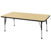 30x60 Rectangular Adjustable Activity Table in Maple