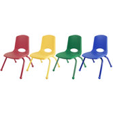 10" Plastic School Stack Classroom Chair with Matching Legs (Set of 10)