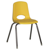 18" Plastic Stack Chair with Chrome Legs